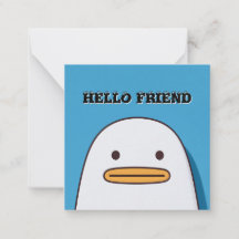 Hello Friend Note Card Printable