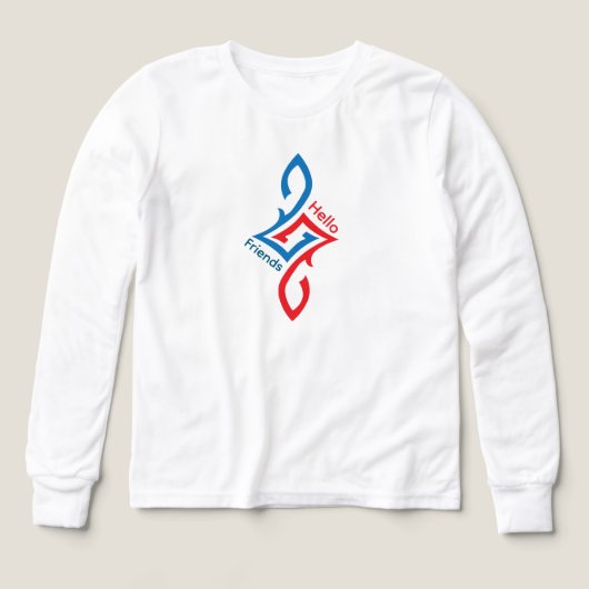 Hello Friends Simple Happy Greeting Design (Voorkant)