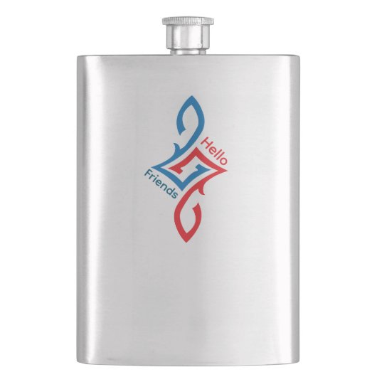 Hello Friends Simple Happy Greeting Design Flacon (Voorkant)