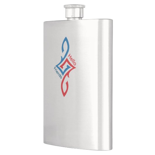 Hello Friends Simple Happy Greeting Design Flacon (Links)