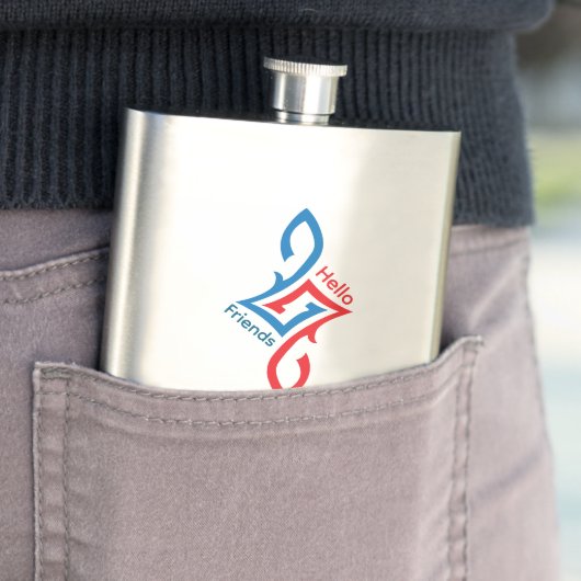 Hello Friends Simple Happy Greeting Design Flacon (Voorbeeld)