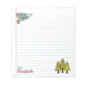 Hello From Camp, Kids Summer Camp Stationery Notitieblok (Voorkant)