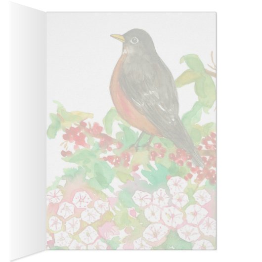 Hello from Connecticut American Robin State Bird (Binnen (Rechts))