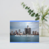Hello From Detroit, Michigan Postcard Briefkaart (Staand voorkant)