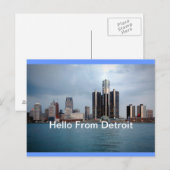Hello From Detroit, Michigan Postcard Briefkaart (Voorkant / Achterkant)