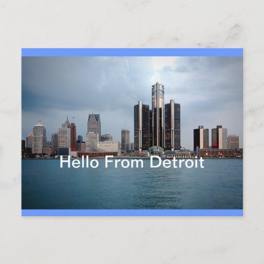 Hello From Detroit, Michigan Postcard Briefkaart (Voorkant)