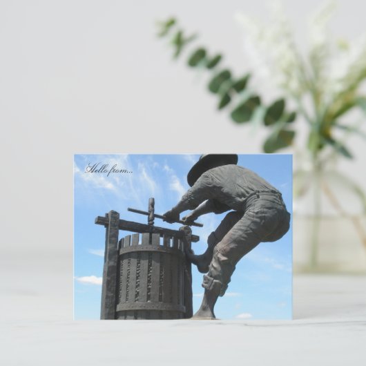 Hello from. Napa Valley Briefkaart (Staand voorkant)