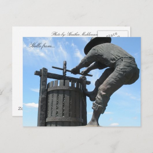 Hello from. Napa Valley Briefkaart (Voorkant / Achterkant)