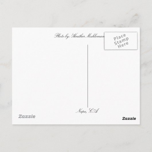 Hello from. Napa Valley Briefkaart (Achterkant)