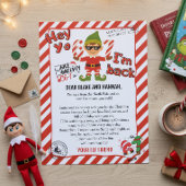 Hello from your Elf, Christmas Elf Arrival letter Kaart