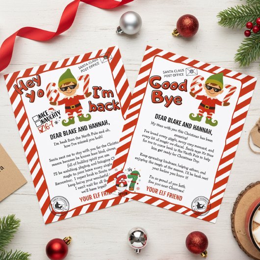 Hello from your Elf, Christmas Elf Arrival letter Kaart
