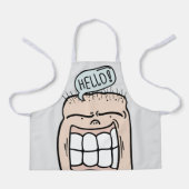 Hello funny cartoon smiling cute kids schort (Voorkant)