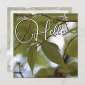 Hello-geboorte heet u van harte welkom notitiekaartje (Voorkant / Achterkant)