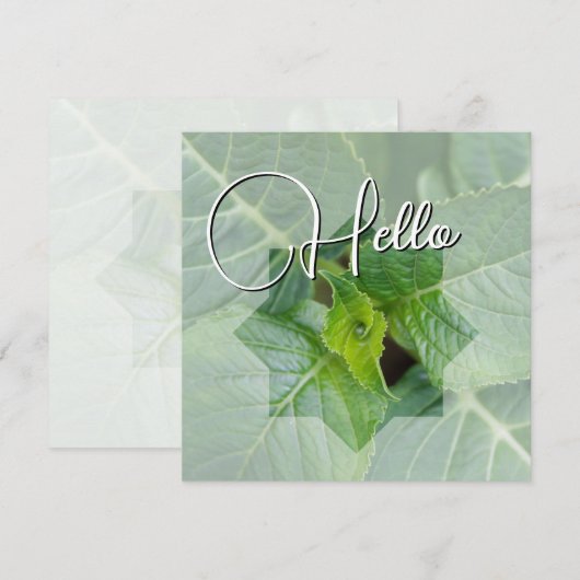 Hello-geboorte heet u van harte welkom notitiekaartje (Voorkant / Achterkant)