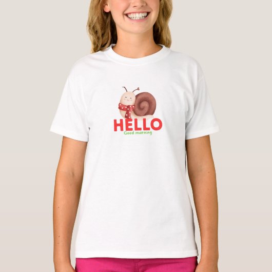 hello good morning t-shirt (Voorkant)