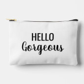 Hello Gorgeous Personalized Script Makeup Bag Etui (Voorkant)