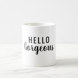 Hello Gorgeous Script  Koffiemok