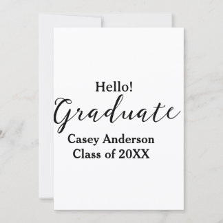 Hello graduate class of 20XX name congrats stylish Aankondiging