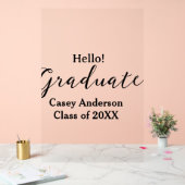 Hello graduate class of 20XX name congrats stylish Acryl Bord (Huwelijk)
