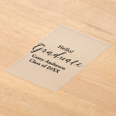 Hello graduate class of 20XX name congrats stylish Acryl Uitnodigingen (Laagn)