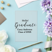 Hello graduate class of 20XX name congrats stylish Acryl Uitnodigingen (Insitu (Huwelijk))