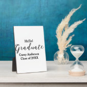 Hello graduate class of 20XX name congrats stylish Fotoplaat (Zijkant)