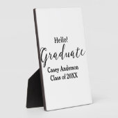Hello graduate class of 20XX name congrats stylish Fotoplaat (Zijkant)