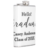 Hello graduate class of 20XX name congrats stylish Heupfles (Rechts)