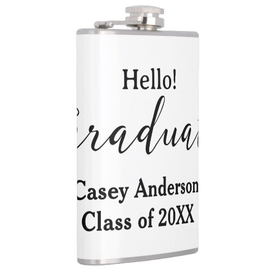 Hello graduate class of 20XX name congrats stylish Heupfles (Rechts)