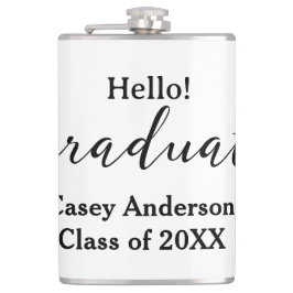 Hello graduate class of 20XX name congrats stylish Heupfles
