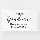 Hello graduate class of 20XX name congrats stylish Spandoek (Horizontaal)