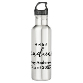 Hello graduate class of 20XX name congrats stylish Waterfles