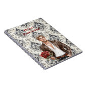 Hello Handsome Blond Man Royal Romantic Red Roses Notitieboek (Rechterzijde)