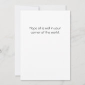 Hello Hi Black Cat and Goldfish Bowl Funny Kaart (Achterkant)