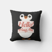 Hello! Hug Me - penguin costume personalization Kussen (Voorkant)