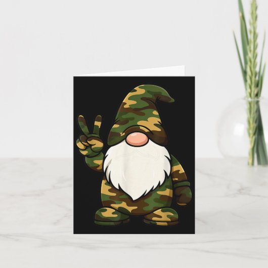 Hello Hunting Season Christmas Camouflage Camo Gno Kaart (Voorkant)