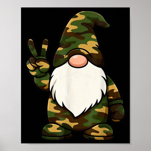 Hello Hunting Season Christmas Camouflage Camo Gno Poster (Voorkant)