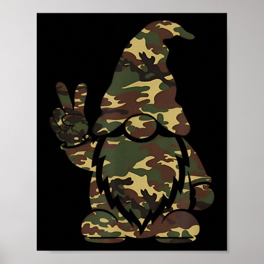 Hello Hunting Season Christmas Camouflage Camo Gno Poster (Voorkant)