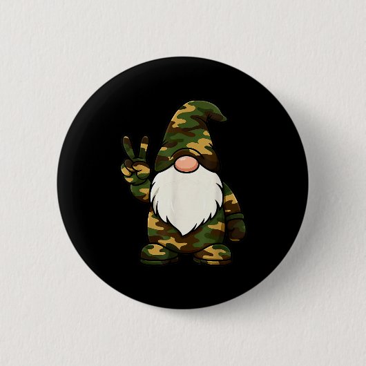 Hello Hunting Season Christmas Camouflage Camo Gno Ronde Button 5,7 Cm (Voorkant)