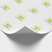 Hello I am new here name yellow green flower kids Cadeaupapier (Hoek)