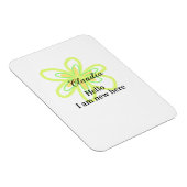 Hello I am new here name yellow green flower kids Magneet (Rechterzijde)