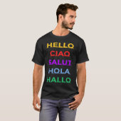 Hello In Different Languages For Adults and Kids   T-shirt (Voorkant volledig)