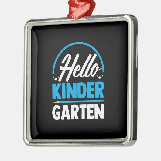 Hello Kinder Garten Metalen Ornament (Links)