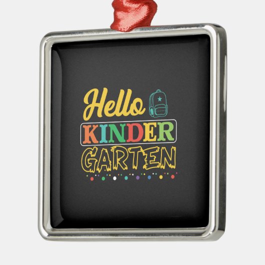 Hello Kinder Garten Metalen Ornament (Links)