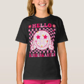 Hello Kindergarten - Back To School Groovy T-shirt (Voorkant)