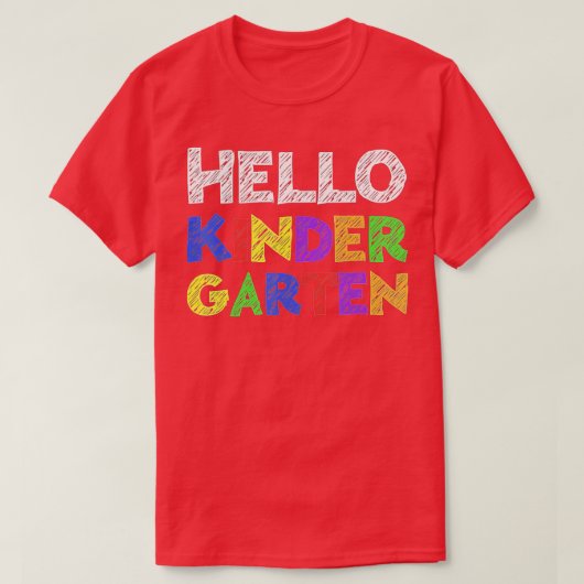 Hello Kindergarten Back To School T-shirt (Design voorkant)