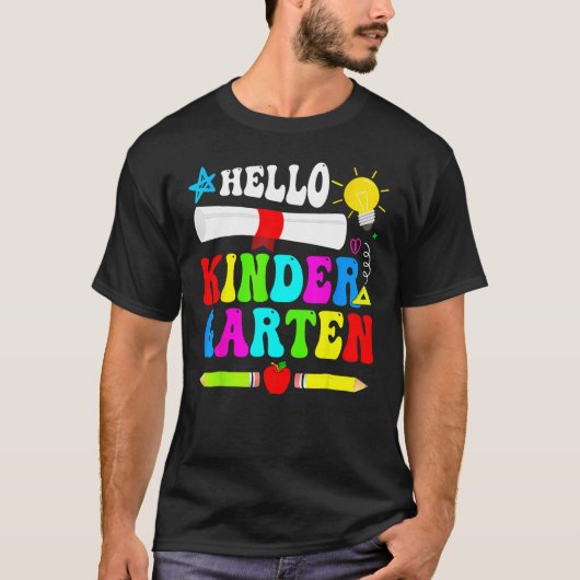 Hello Kindergarten Back To School Team First Day O T-shirt (Voorkant)