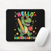 Hello Kindergarten Dinosaur First Day Back To Scho Muismat (Met muis)
