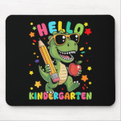 Hello Kindergarten Dinosaur First Day Back To Scho Muismat (Voorkant)