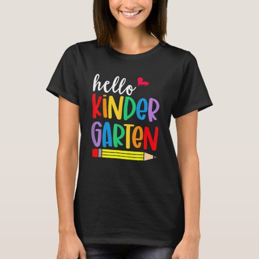 Hello Kindergarten First Day Back To School Teache T-shirt (Voorkant)